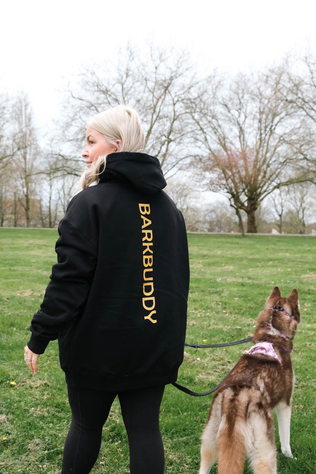 Dog owners enjoying a walk together